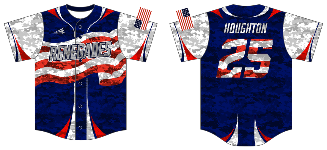 Evansville Renegades Custom Patriotic Softball Jerseys